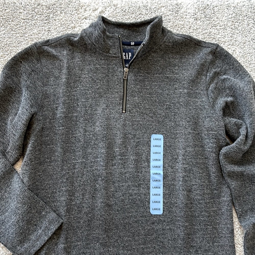 Men’s GAP Quarter Zip Long Sleeve Pullover - Picture 2 of 6